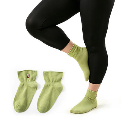 Plusock Soft Quarter Socks (2 Pairs) - Green - EU37-41(US4-8) - image 3