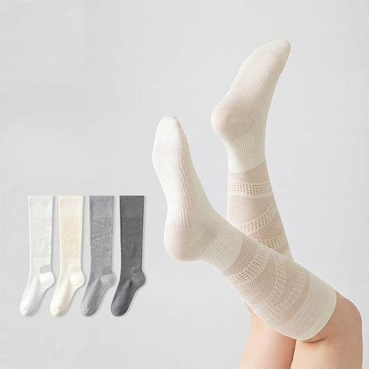 Plusock Mesh Stripe Compression Socks(2 Pairs) - image 0
