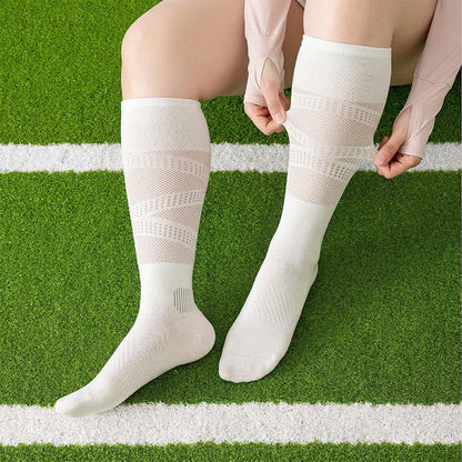Plusock Mesh Stripe Compression Socks(2 Pairs) - White - EU36-39(US3-6) - image 8