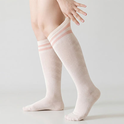 Plusock Mesh Stripe Compression Socks(2 Pairs) - Pink - EU36-39(US3-6) - image 2