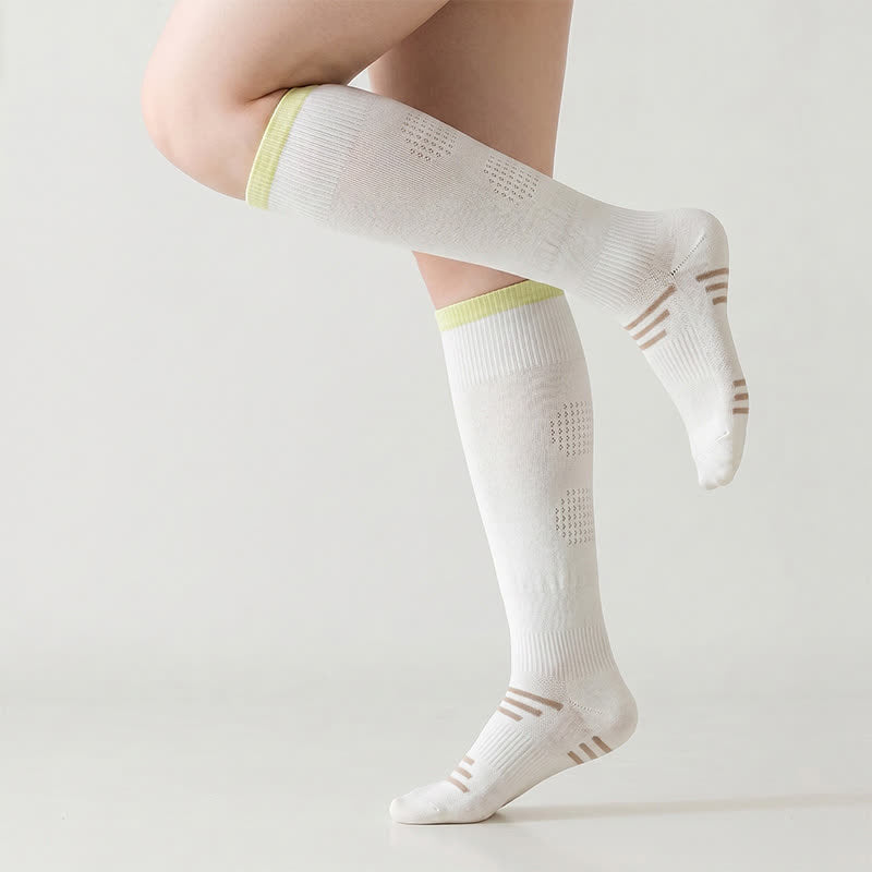 Plusock Striped Sport Compression Socks 1 Pairs - White-E - EU36-39(US3-6) - image 4