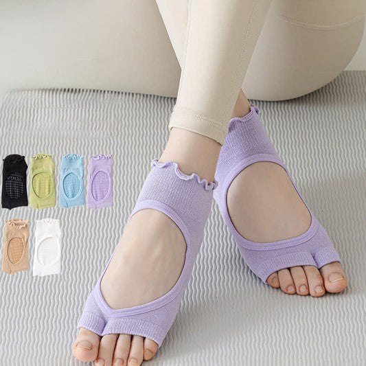 Plusock Cotton Open Toe Grip Socks(5 Pairs) - image 0
