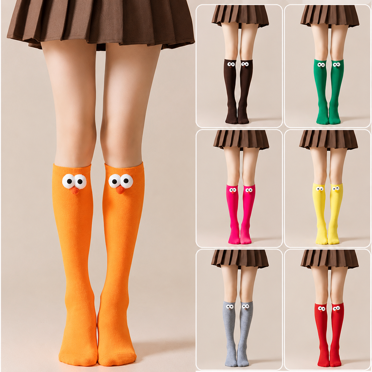 Plusock Cute Animal Knee High Socks(4 Pairs) - Multicolor - EU34-40(US1-7) - image 0