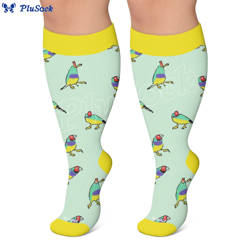 Plusock Plus Size Bird Compression Socks - image 5