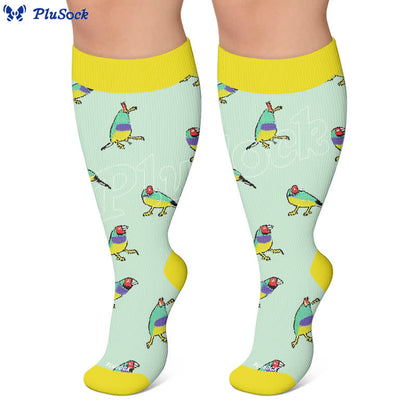 Plusock Plus Size Bird Compression Socks - image 5