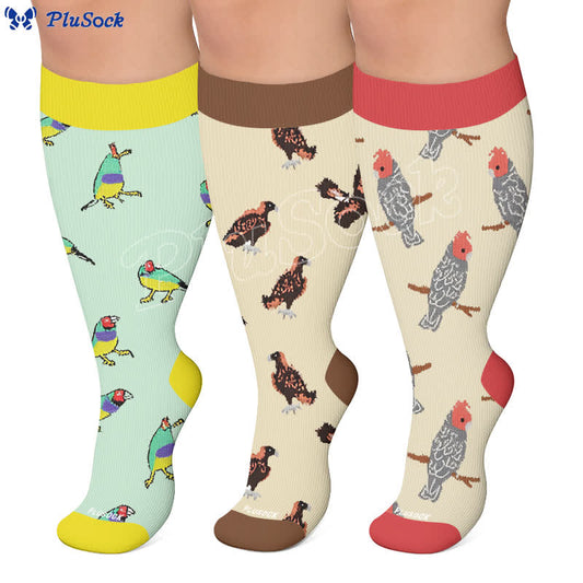 Plusock Plus Size Bird Compression Socks - image 0