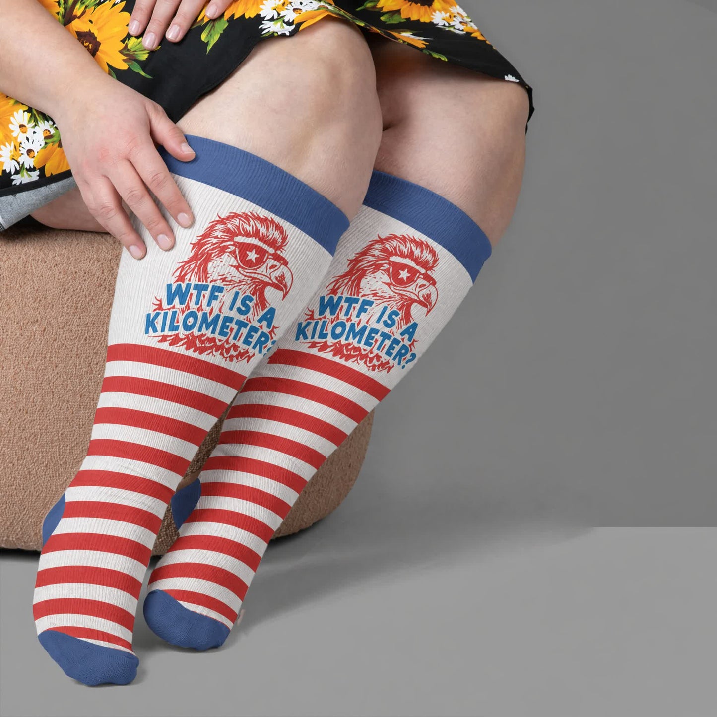 Plusock Plus Size Firework Stripe Compression Socks - image 1