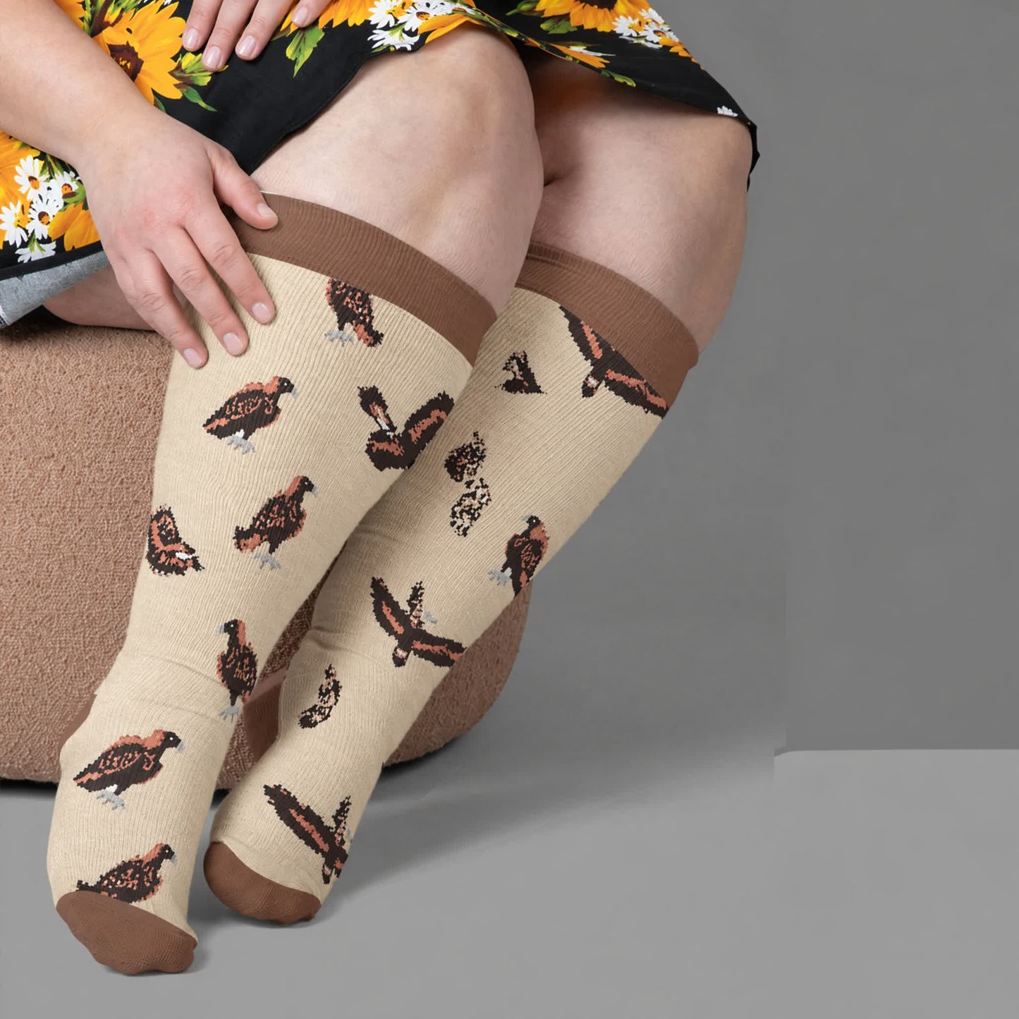 Plusock Plus Size Bird Compression Socks - image 2