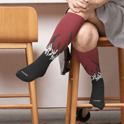 Plusock Plus Size Flame Colorblock Compression Socks - image 1