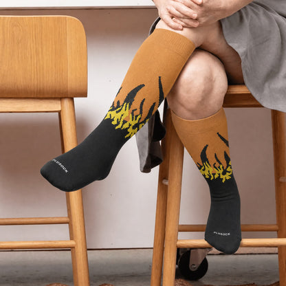 Plusock Plus Size Flame Colorblock Compression Socks - image 3
