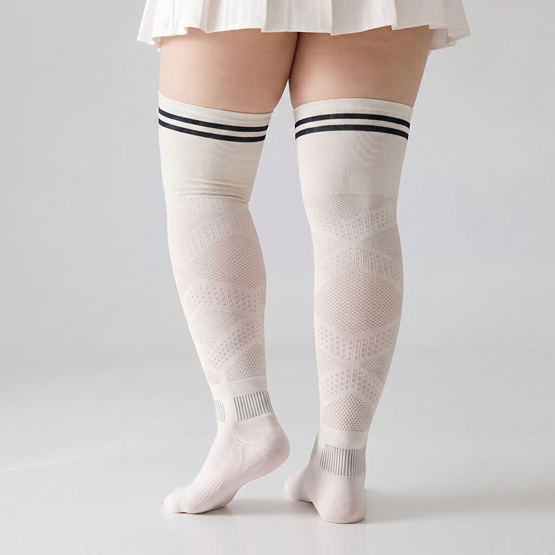 Plusock Breathable Over Knee Compression Socks(2 Pairs) - image 4