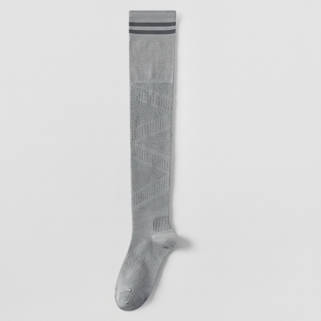 Plusock Breathable Over Knee Compression Socks(2 Pairs) - Grey-A - EU36-39(US3-6) - image 7