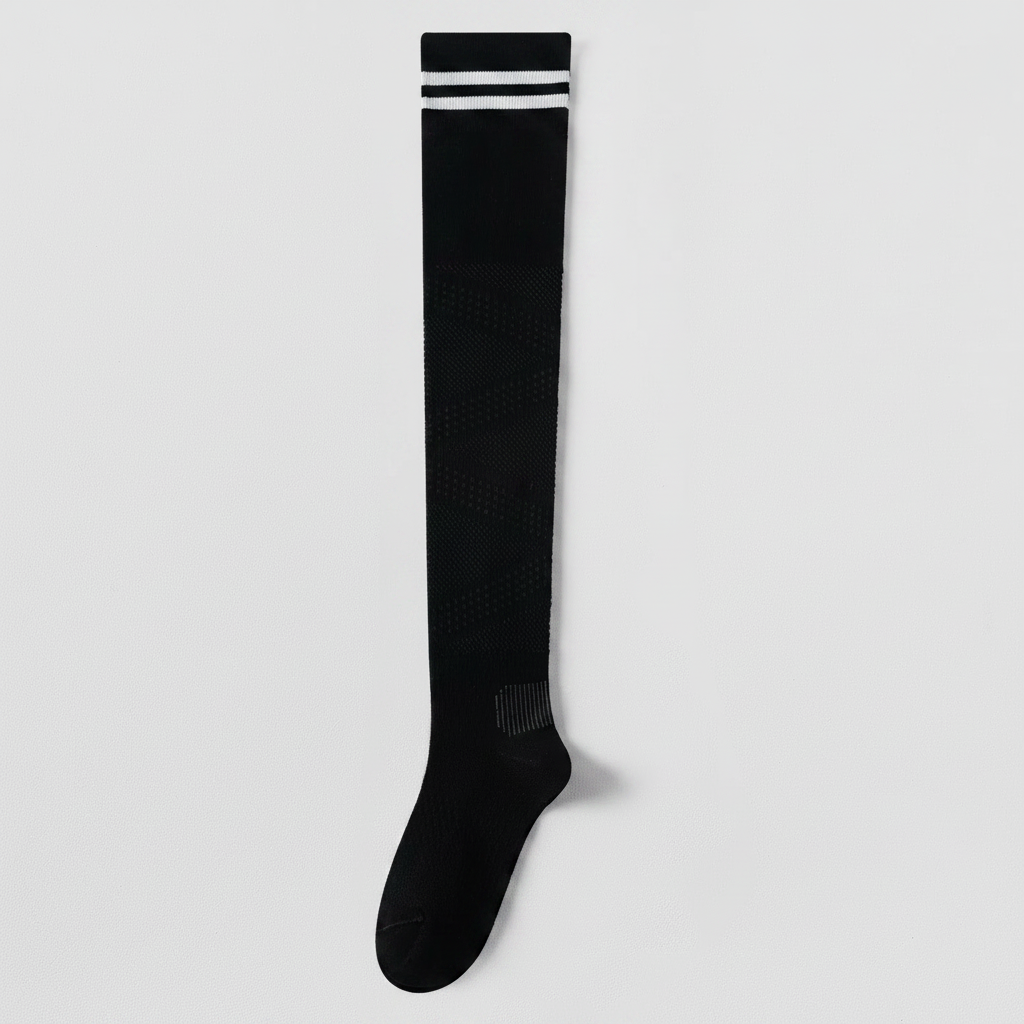 Plusock Breathable Over Knee Compression Socks(2 Pairs) - Black-A - EU36-39(US3-6) - image 9