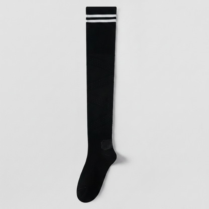 Plusock Breathable Over Knee Compression Socks(2 Pairs) - Black-A - EU36-39(US3-6) - image 9