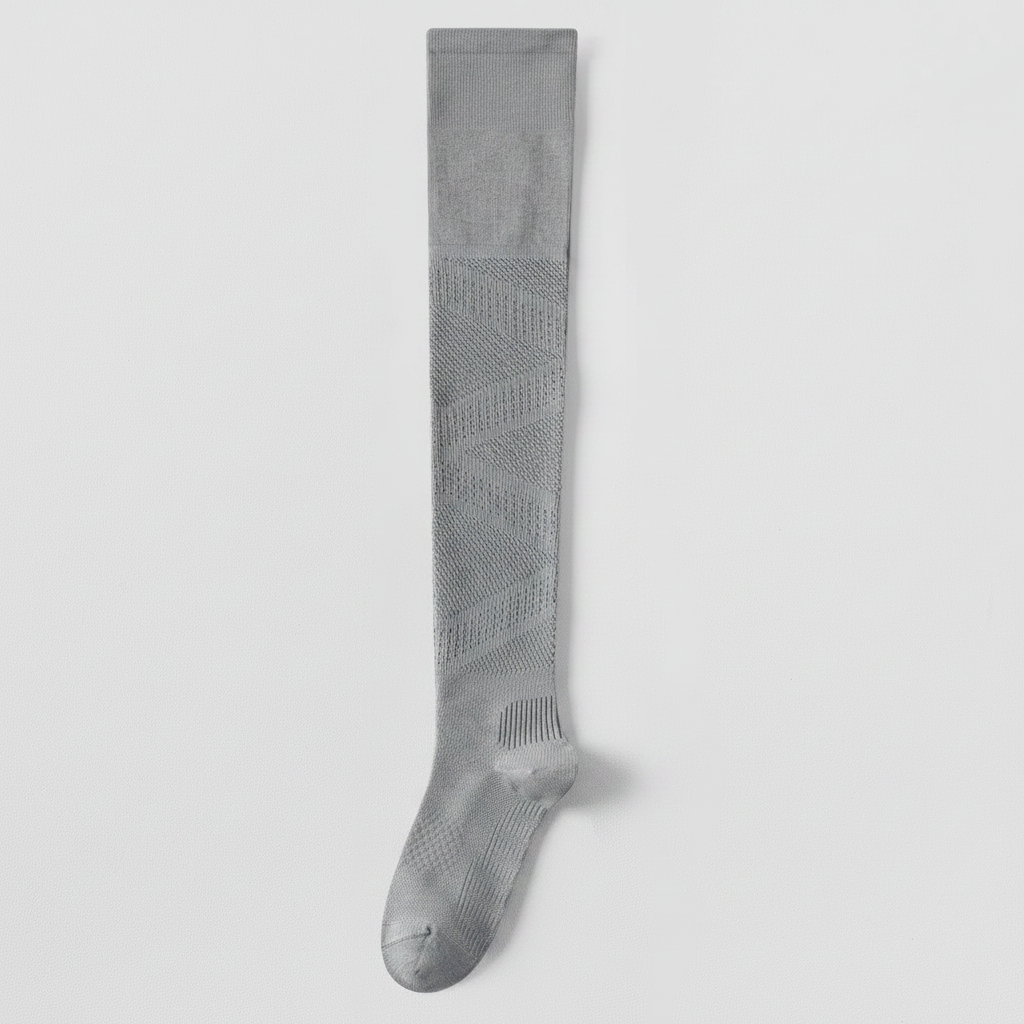 Plusock Breathable Over Knee Compression Socks(2 Pairs) - Grey - EU36-39(US3-6) - image 10