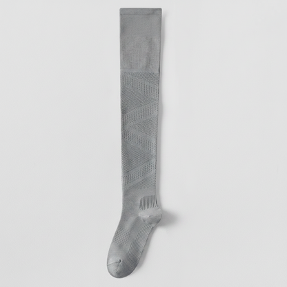 Plusock Breathable Over Knee Compression Socks(2 Pairs) - Grey - EU36-39(US3-6) - image 10