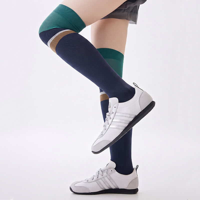 Plusock Colorblock Athletic Compression Socks(2 Pairs) - Blue - EU36-40(US3-7) - image 3