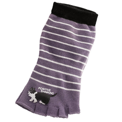 Plusock Cat Stripe Toe Quarter Socks(3 Pairs) - image 7