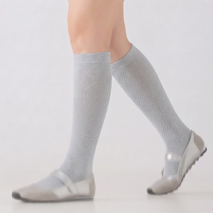 Plusock Sheer Mesh Ribbed Knee HIgh Socks(4 Pairs) - image 2