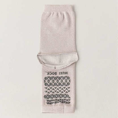 Plusock Breathable Knit Casual Grip Socks (3 Pairs) - Purple - One Size - image 6