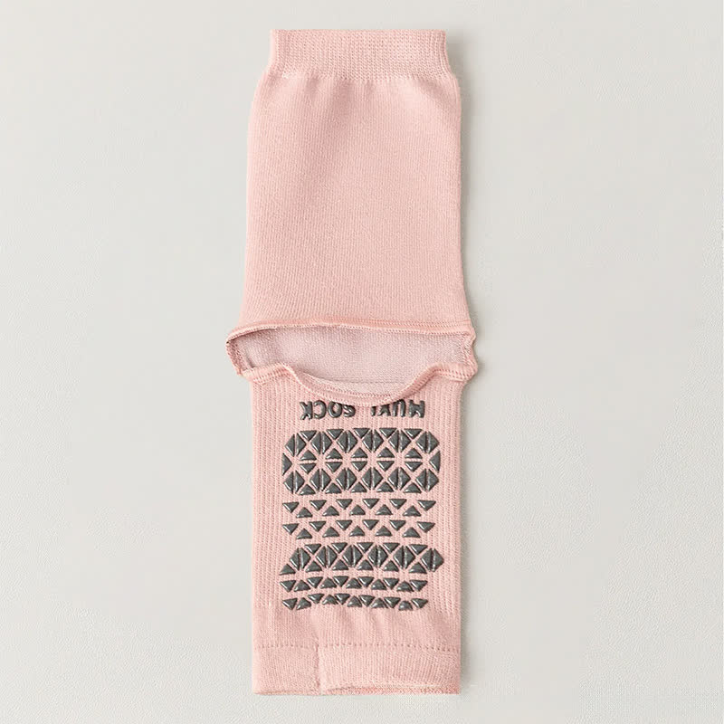 Plusock Breathable Knit Casual Grip Socks (3 Pairs) - Pink - One Size - image 3