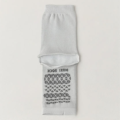 Plusock Breathable Knit Casual Grip Socks (3 Pairs) - Grey - One Size - image 7