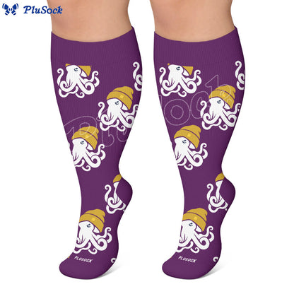 Plusock Plus Size Trendy Octopus Compression Socks - image 6