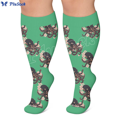 Plusock Plus Size Trendy Octopus Compression Socks - image 7