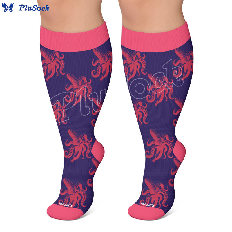 Plusock Plus Size Bizarre Octopus Compression Socks - image 6
