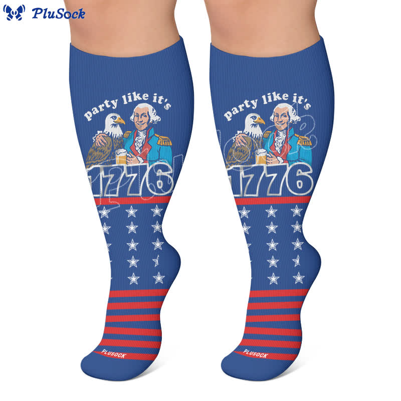 Plusock Plus Size Patriotic Compression Socks - image 6