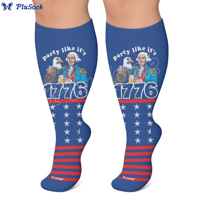 Plusock Plus Size Patriotic Compression Socks - image 6