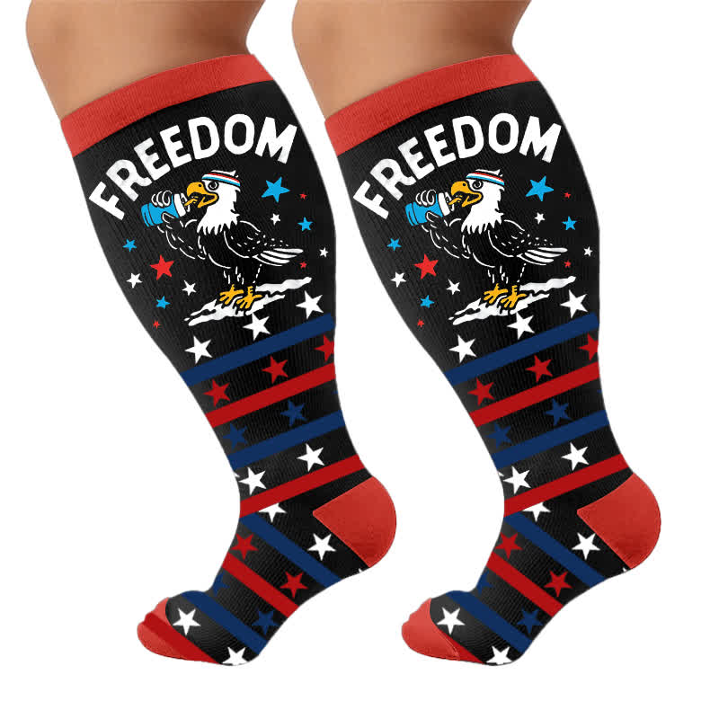 Plusock Plus Size Patriotic Compression Socks - Black(1 Pair) - 4XL - image 10