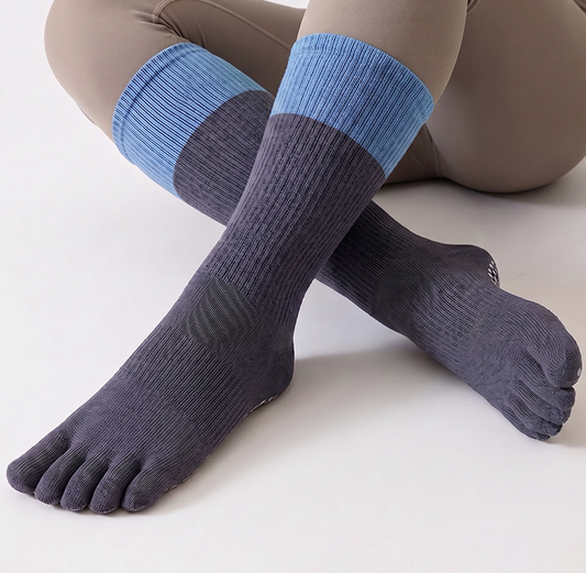 Plusock Colorblock Over Knee Socks(2 Pairs) - image 0