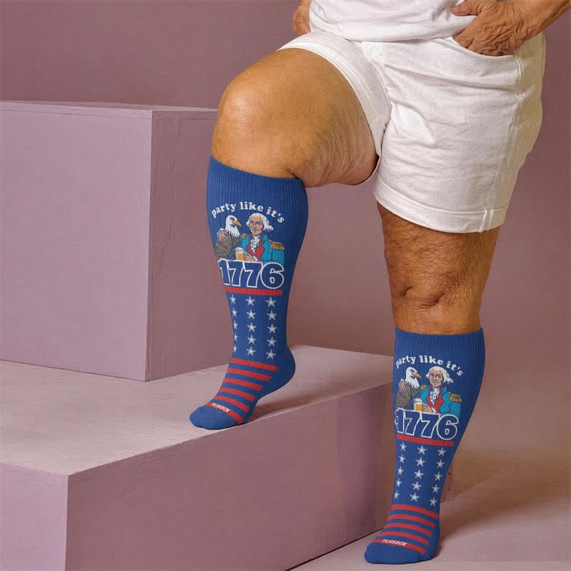 Plusock Plus Size Patriotic Compression Socks - image 2