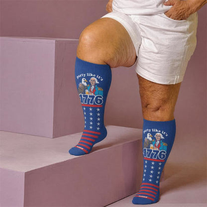 Plusock Plus Size Patriotic Compression Socks - image 2