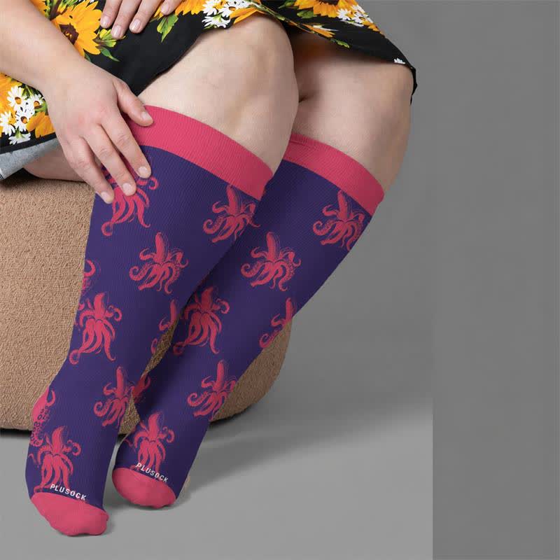 Plusock Plus Size Bizarre Octopus Compression Socks - image 2