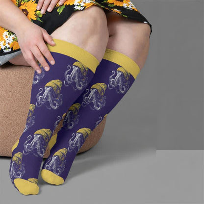 Plusock Plus Size Bizarre Octopus Compression Socks - image 3