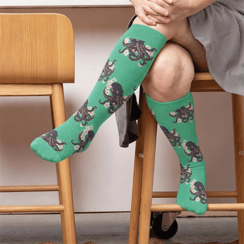 Plusock Plus Size Trendy Octopus Compression Socks - image 3