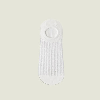 Plusock Breathable Mesh No Show Socks(7 Pairs) - White - EU36-43(US3-9) - image 4