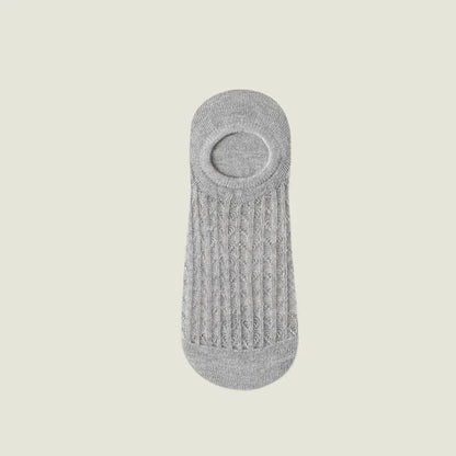Plusock Breathable Mesh No Show Socks(7 Pairs) - Light Gray - EU36-43(US3-9) - image 5