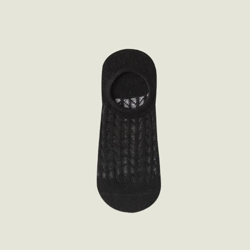 Plusock Breathable Mesh No Show Socks(7 Pairs) - Black - EU36-43(US3-9) - image 6