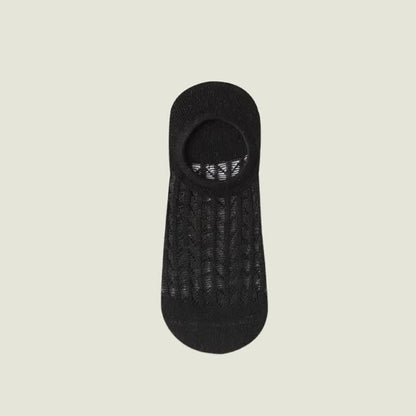 Plusock Breathable Mesh No Show Socks(7 Pairs) - Black - EU36-43(US3-9) - image 6