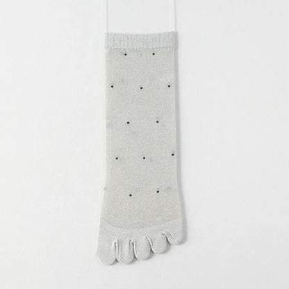 Plusock Sheer Polka Dot Toe Quarter Alignment Socks(3 Pairs) - Gray - EU35-39(US2-6) - image 9