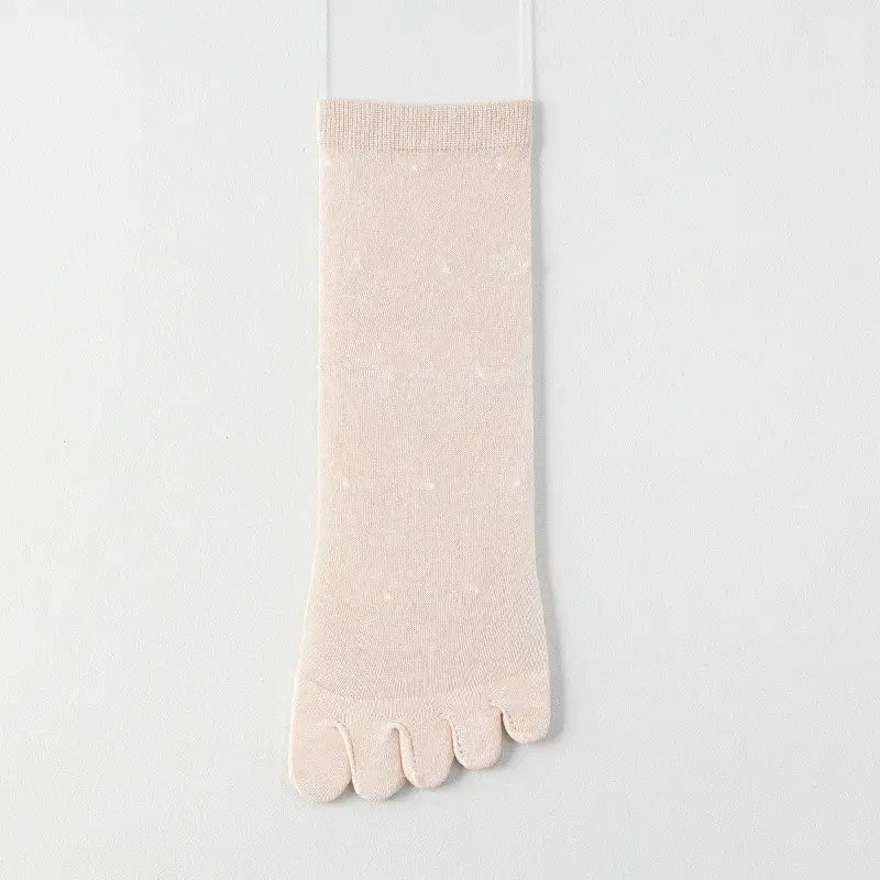 Plusock Sheer Polka Dot Toe Quarter Alignment Socks(3 Pairs) - Pink - EU35-39(US2-6) - image 8