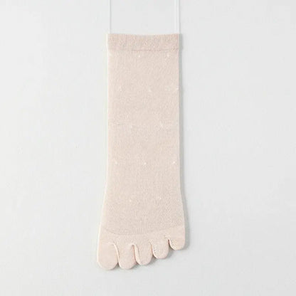Plusock Sheer Polka Dot Toe Quarter Alignment Socks(3 Pairs) - Pink - EU35-39(US2-6) - image 8