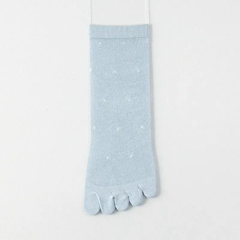 Plusock Sheer Polka Dot Toe Quarter Alignment Socks(3 Pairs) - Blue - EU35-39(US2-6) - image 7
