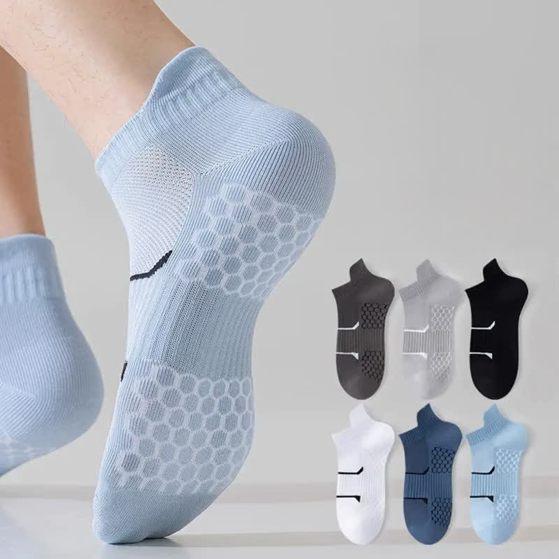 Plusock Breathable Grip Ankle Socks(6 Pairs) - Multicolor - EU38-44(US5-10) - image 1