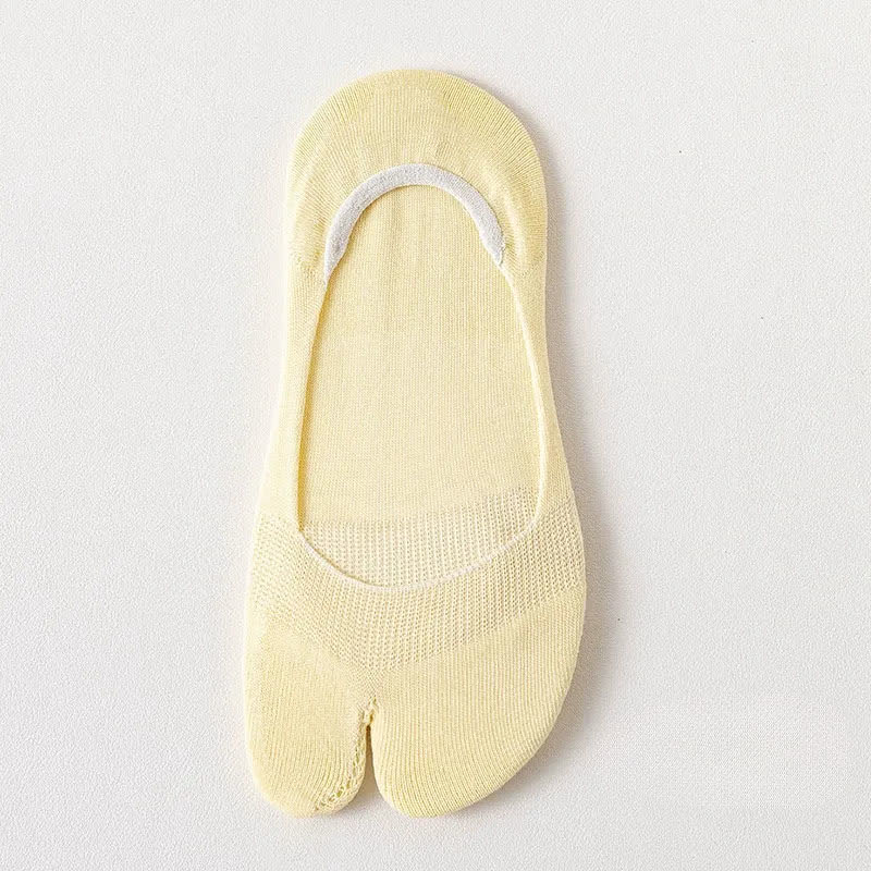 Plusock Soft Tabi No Show Socks(3 Pairs) - Yellow - EU36-39(US3-6) - image 7