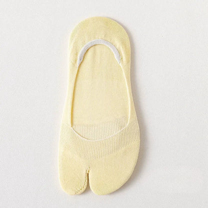 Plusock Soft Tabi No Show Socks(3 Pairs) - Yellow - EU36-39(US3-6) - image 7