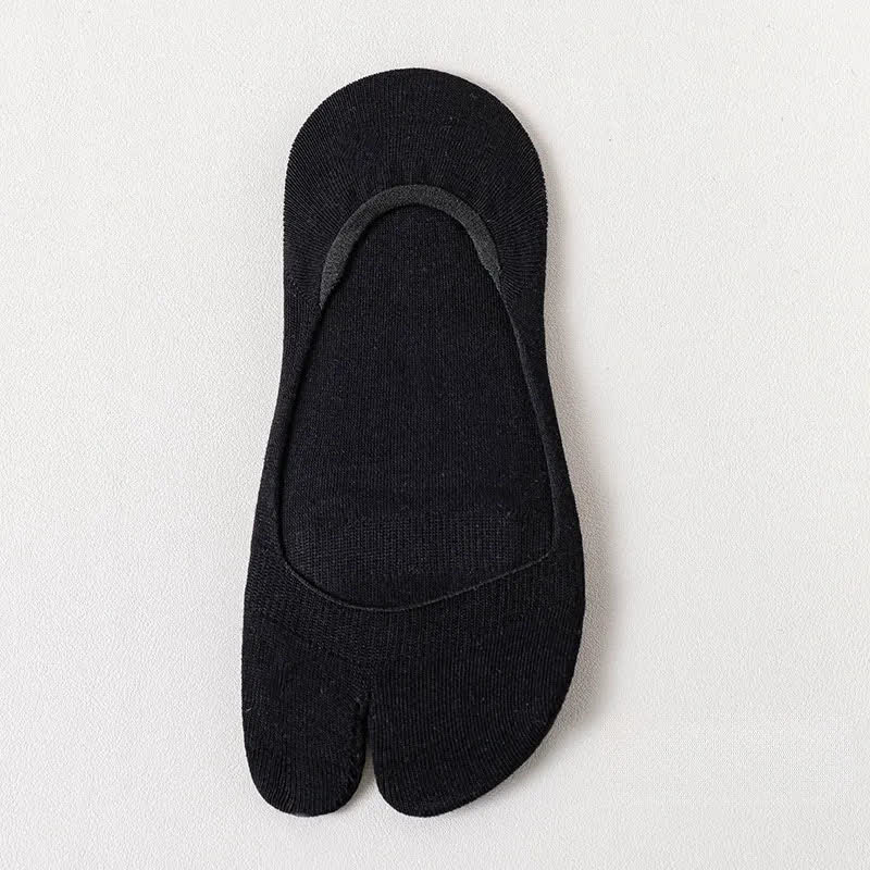Plusock Soft Tabi No Show Socks(3 Pairs) - Black - EU36-39(US3-6) - image 12